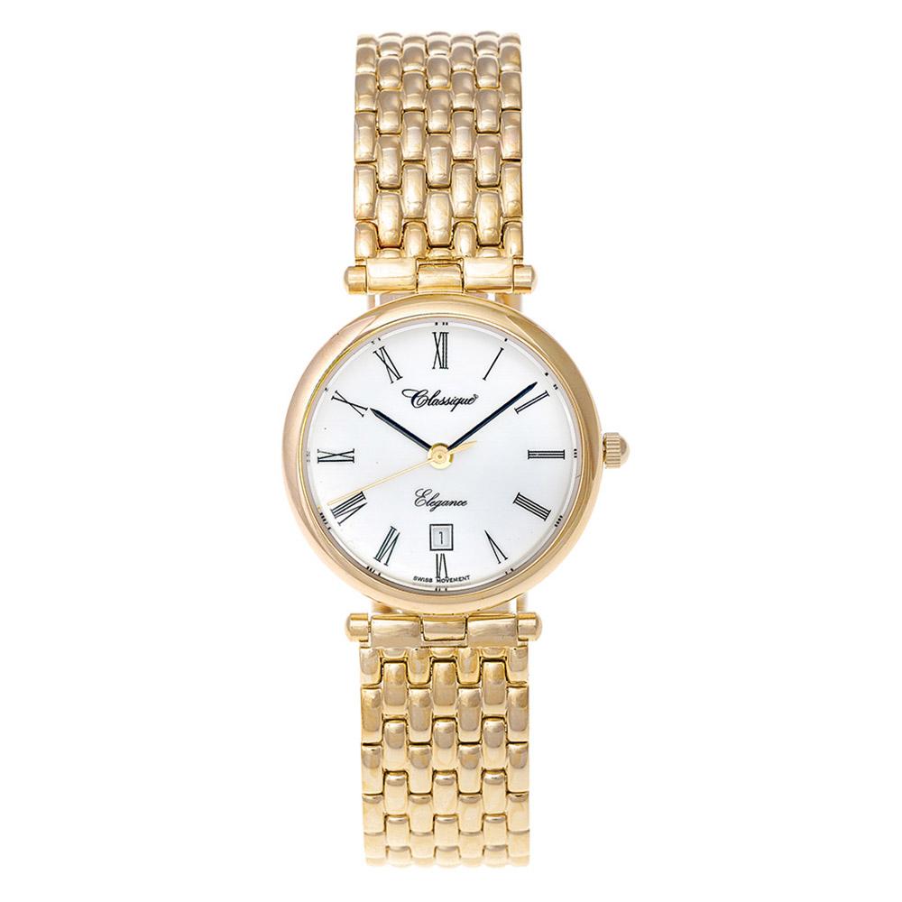 Classique Elegance Gold Steel Ladies Swiss Watch - 1442EG – The Watch ...