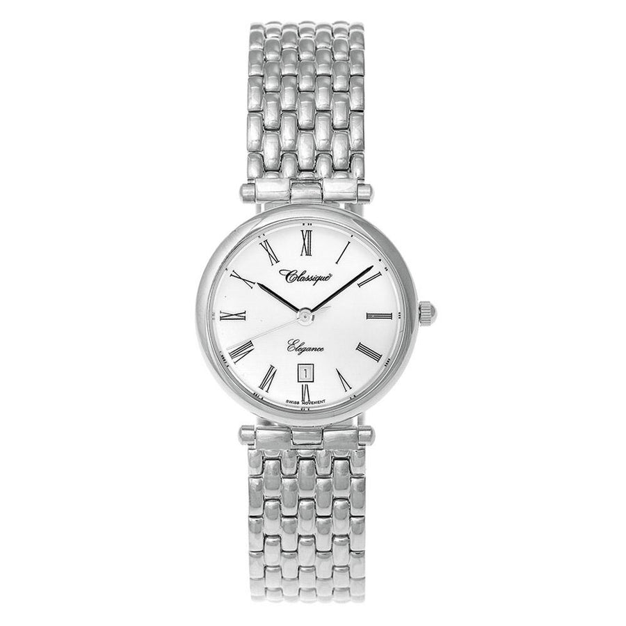 Classique Elegance Silver Steel Ladies Swiss Watch - 1442EW