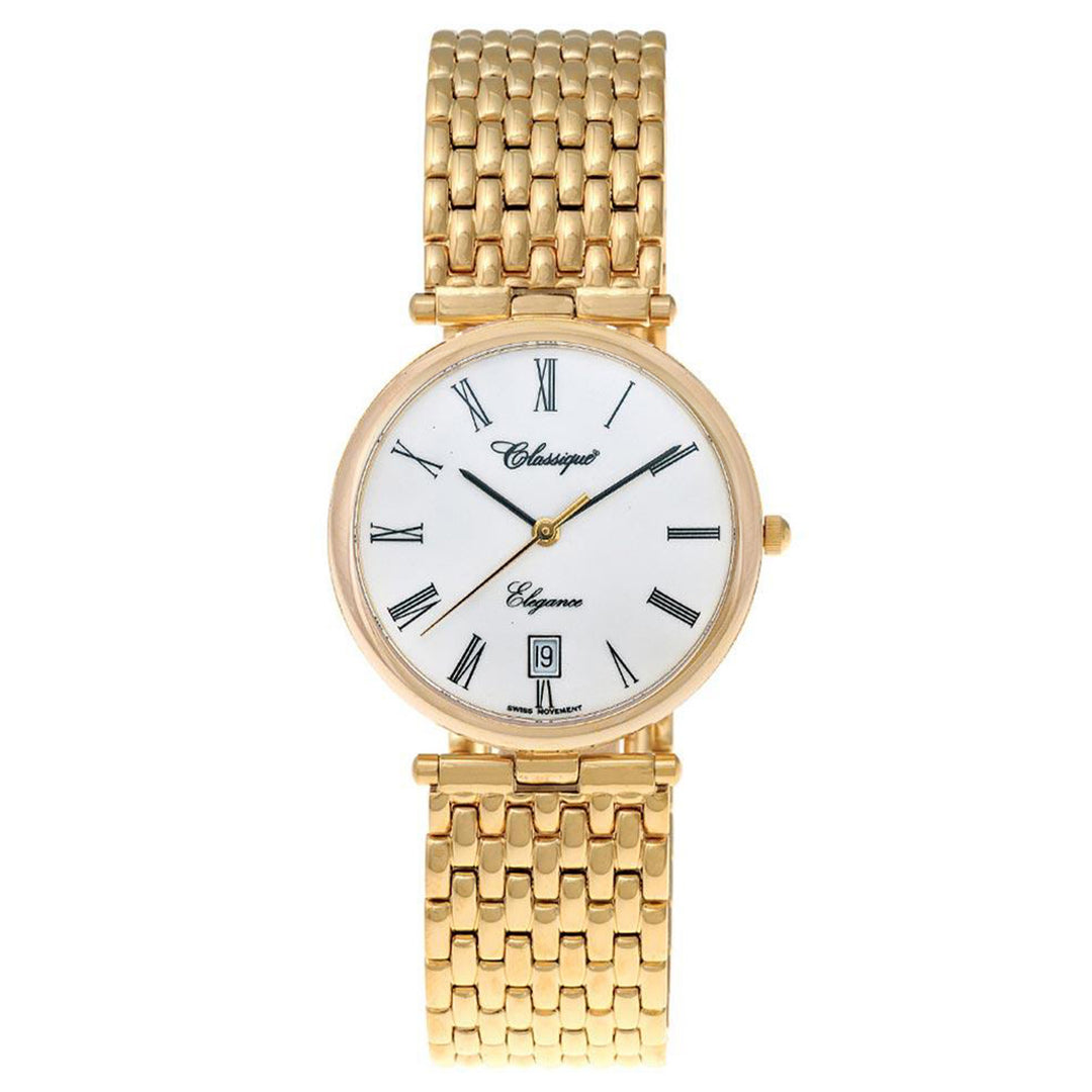 Classique Elegance Gold Steel Men's Swiss Watch - 1443EG