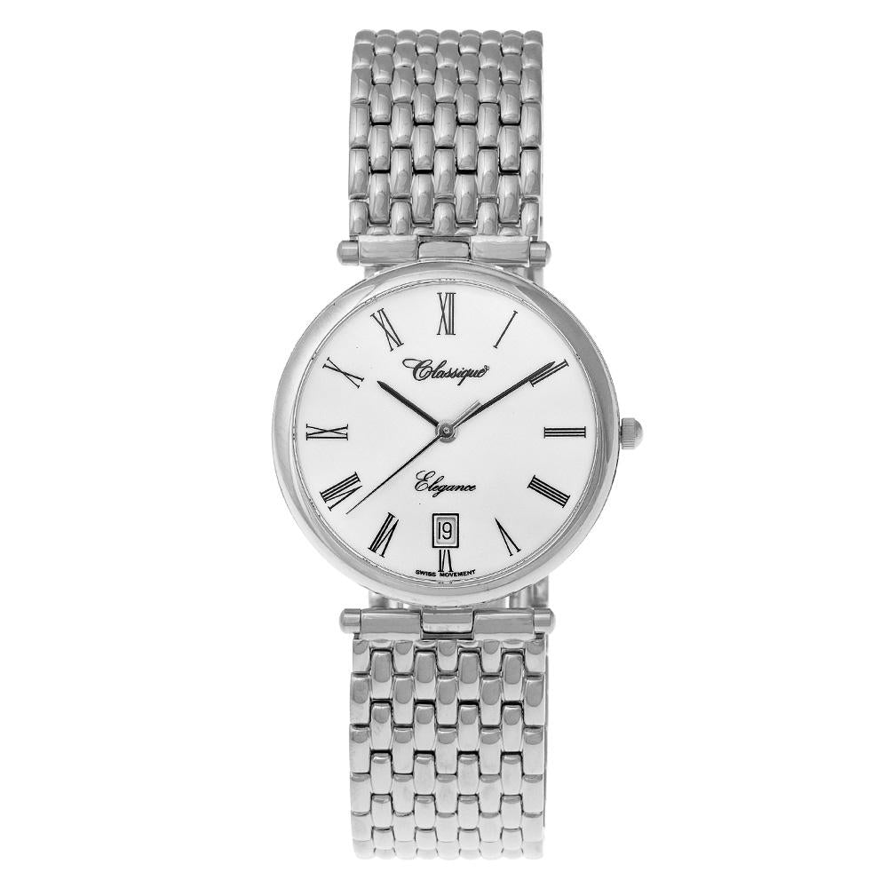 Classique Elegance Silver Steel Men's Swiss Watch - 1443EW