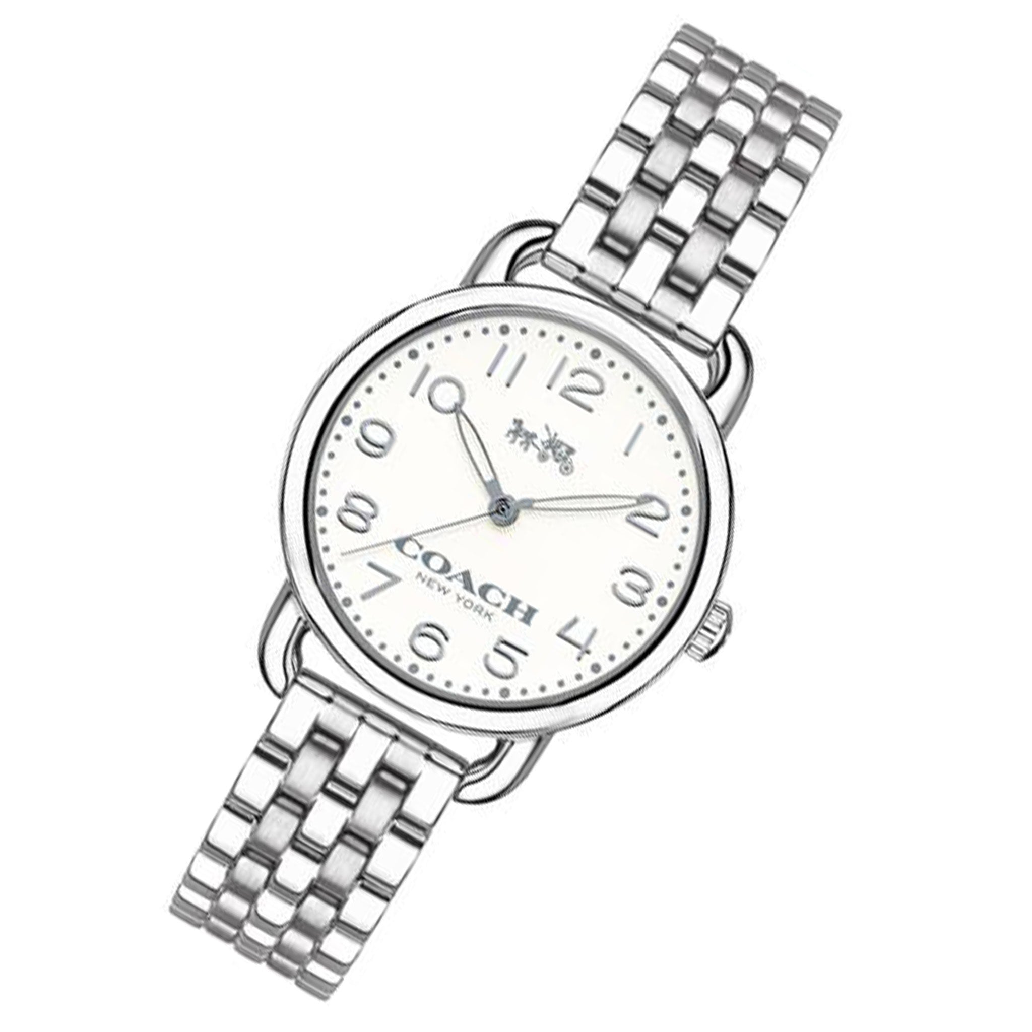 Coach Delancey Silver Quartz Ladies Watch - 14502240
