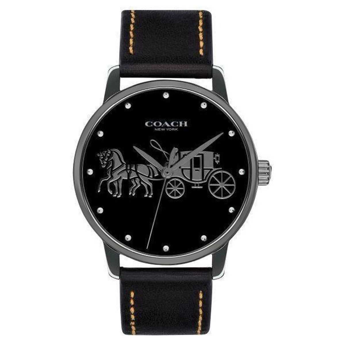 Coach Women’s Grand Black Watch with Rose Gold Coach & Carriage Dial Coach Grand Quartz Black Dial Ladies Watch 14504174 Coach main image 2