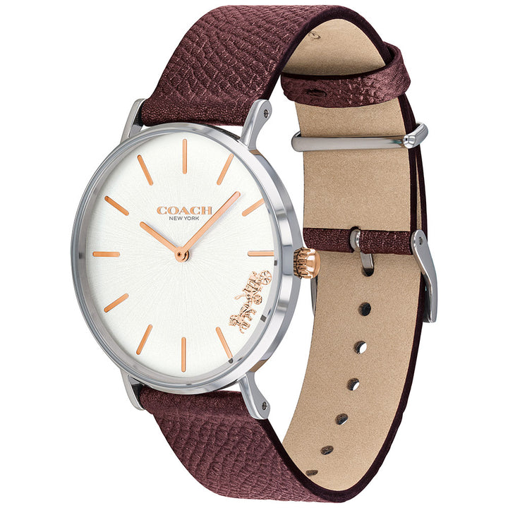 Coach Perry Burgundy Leather Women's Watch - 14503154