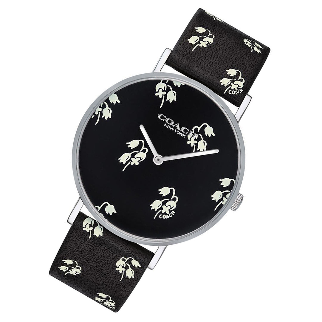 Coach Perry Floral Calfskin Ladies Watch - 14503227