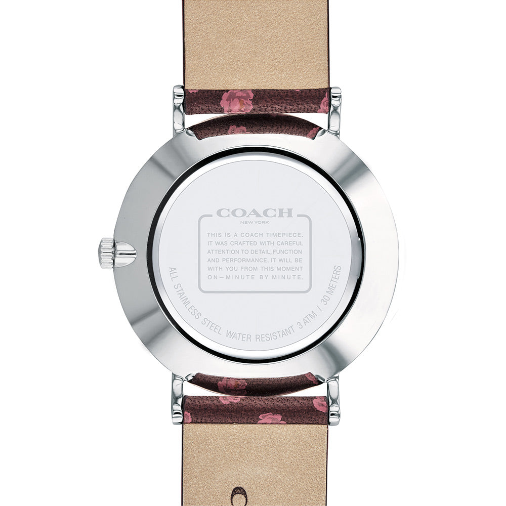 Coach Perry Floral Calfskin Ladies Watch - 14503229