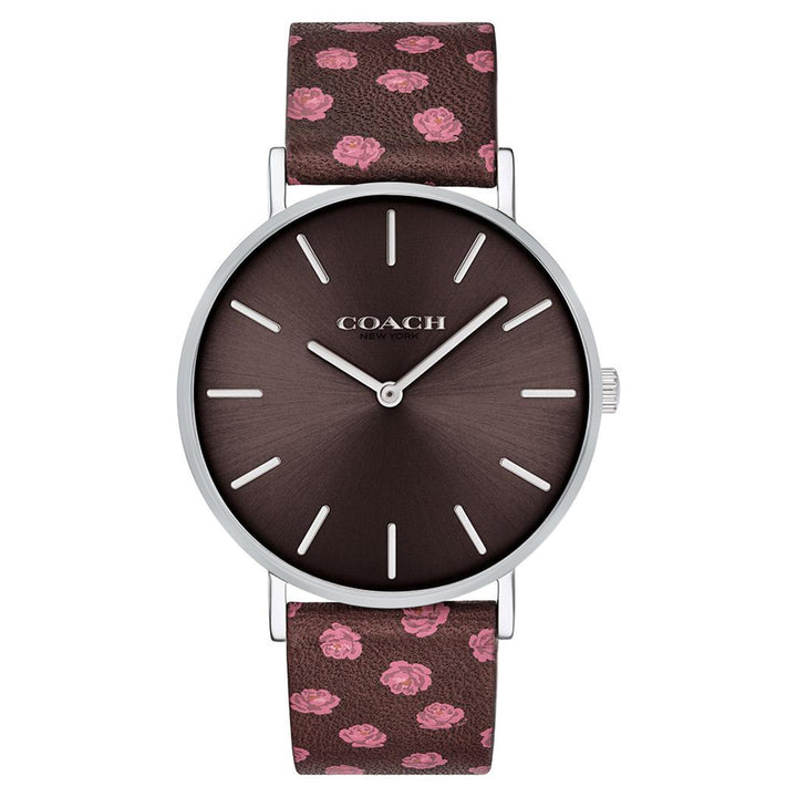 Coach Perry Floral Calfskin Ladies Watch - 14503229