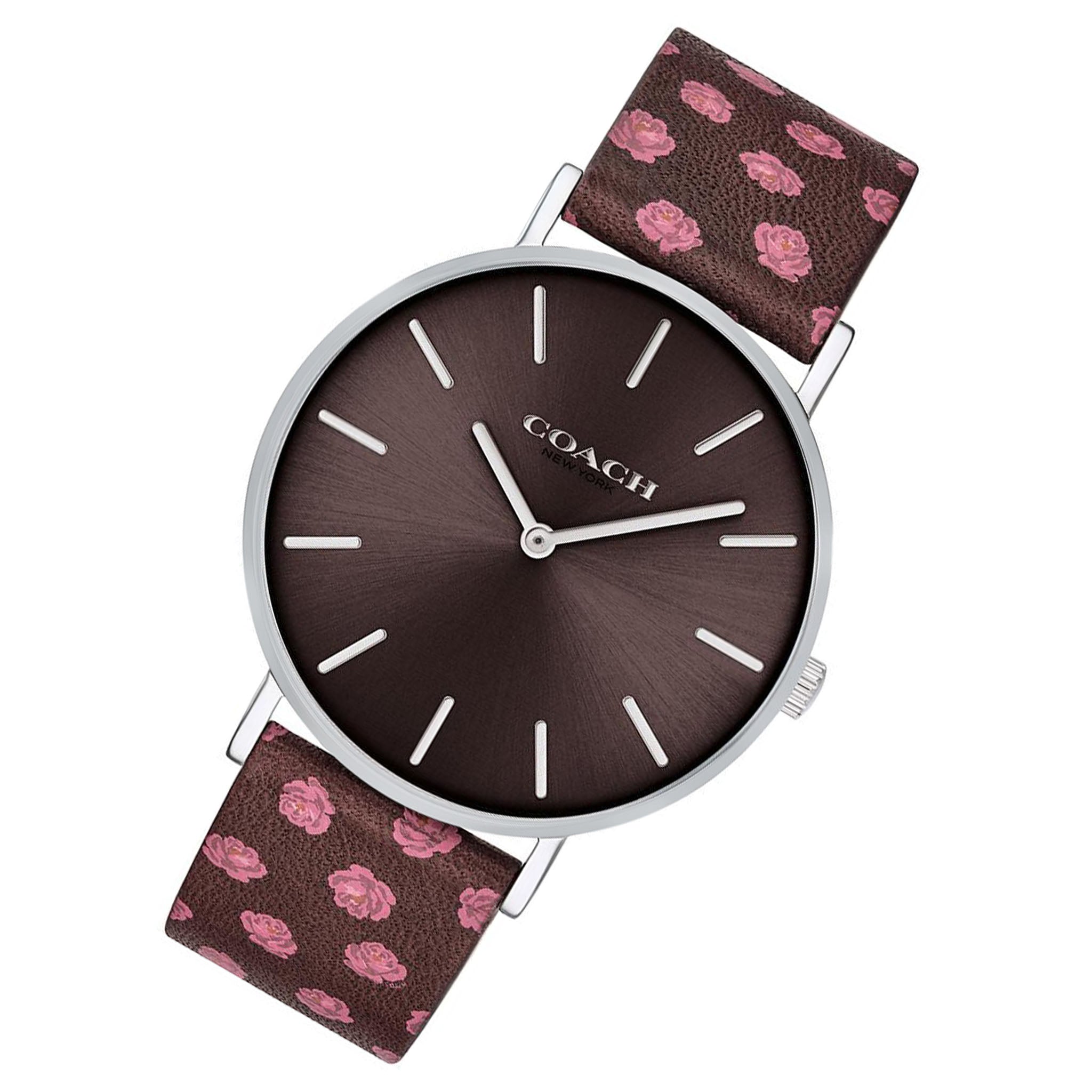 Coach Perry Floral Calfskin Ladies Watch - 14503229