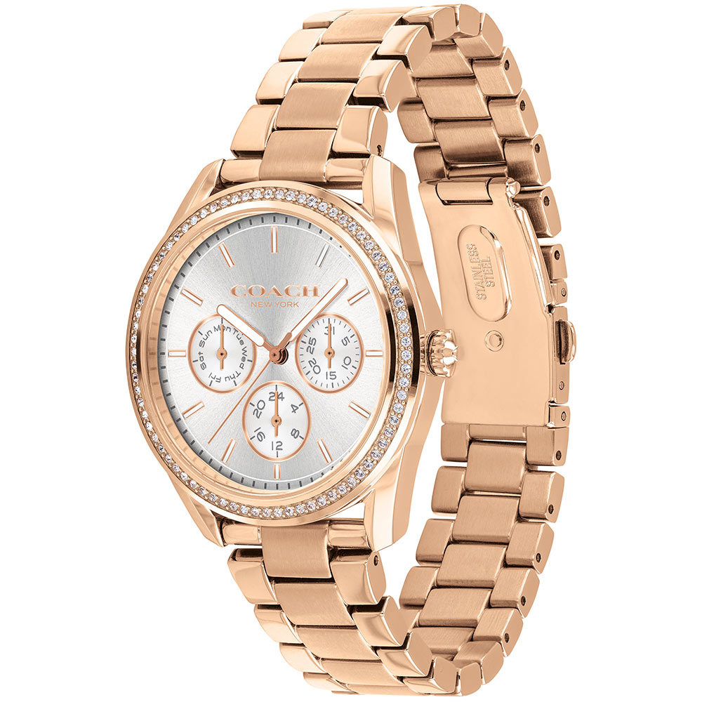 Coach Preston Rose Gold Ladies Sport Watch - 14503267