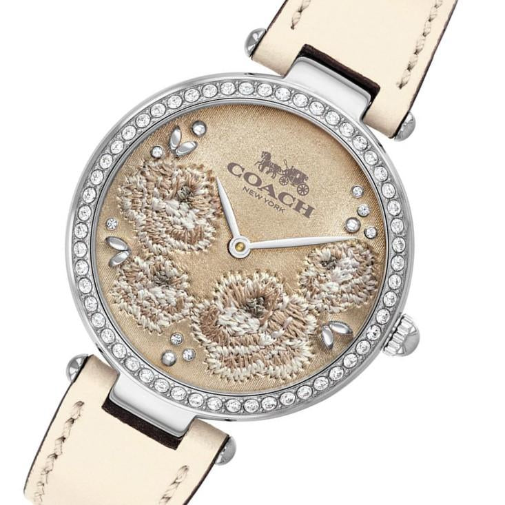 Coach Park Chalk Leather Ladies Watch - 14503284