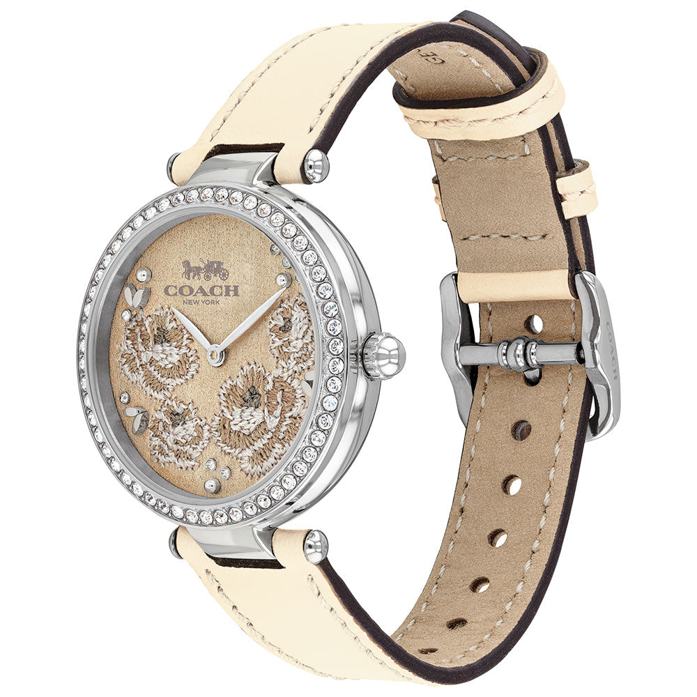 Coach Park Chalk Leather Ladies Watch - 14503284