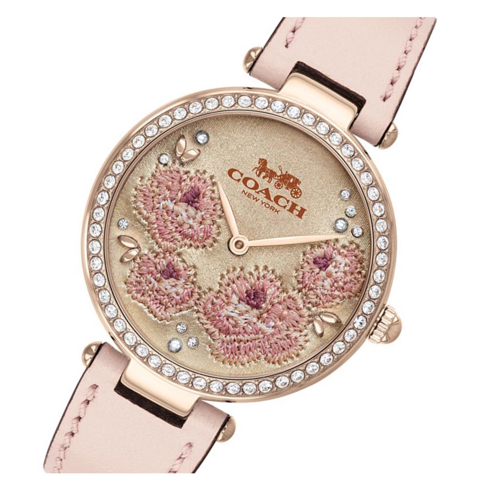 Coach Park Pink Leather Ladies Watch - 14503285