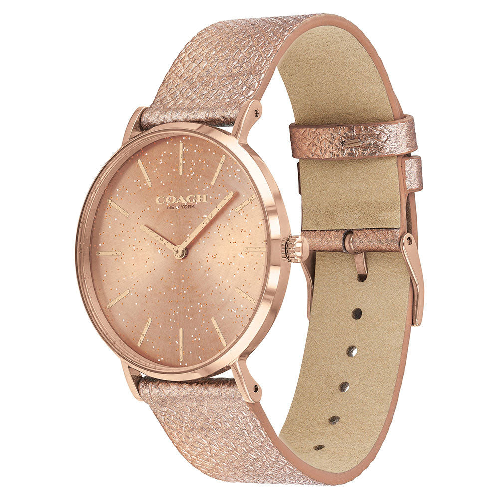 Coach Perry Metallic Blush Leather Ladies Watch - 14503322