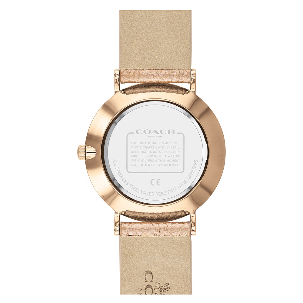 Coach Perry Metallic Blush Leather Ladies Watch - 14503322
