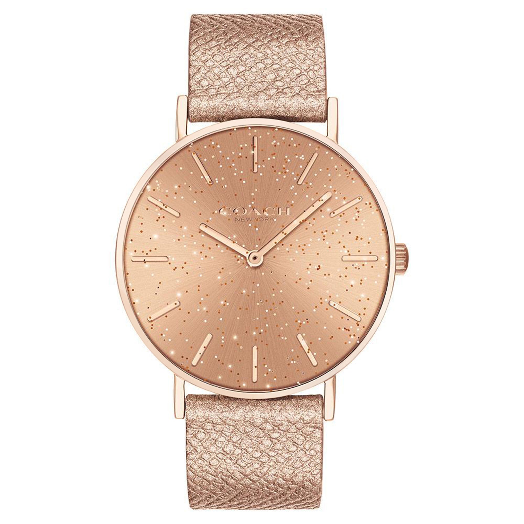 Coach Perry Metallic Blush Leather Ladies Watch - 14503322