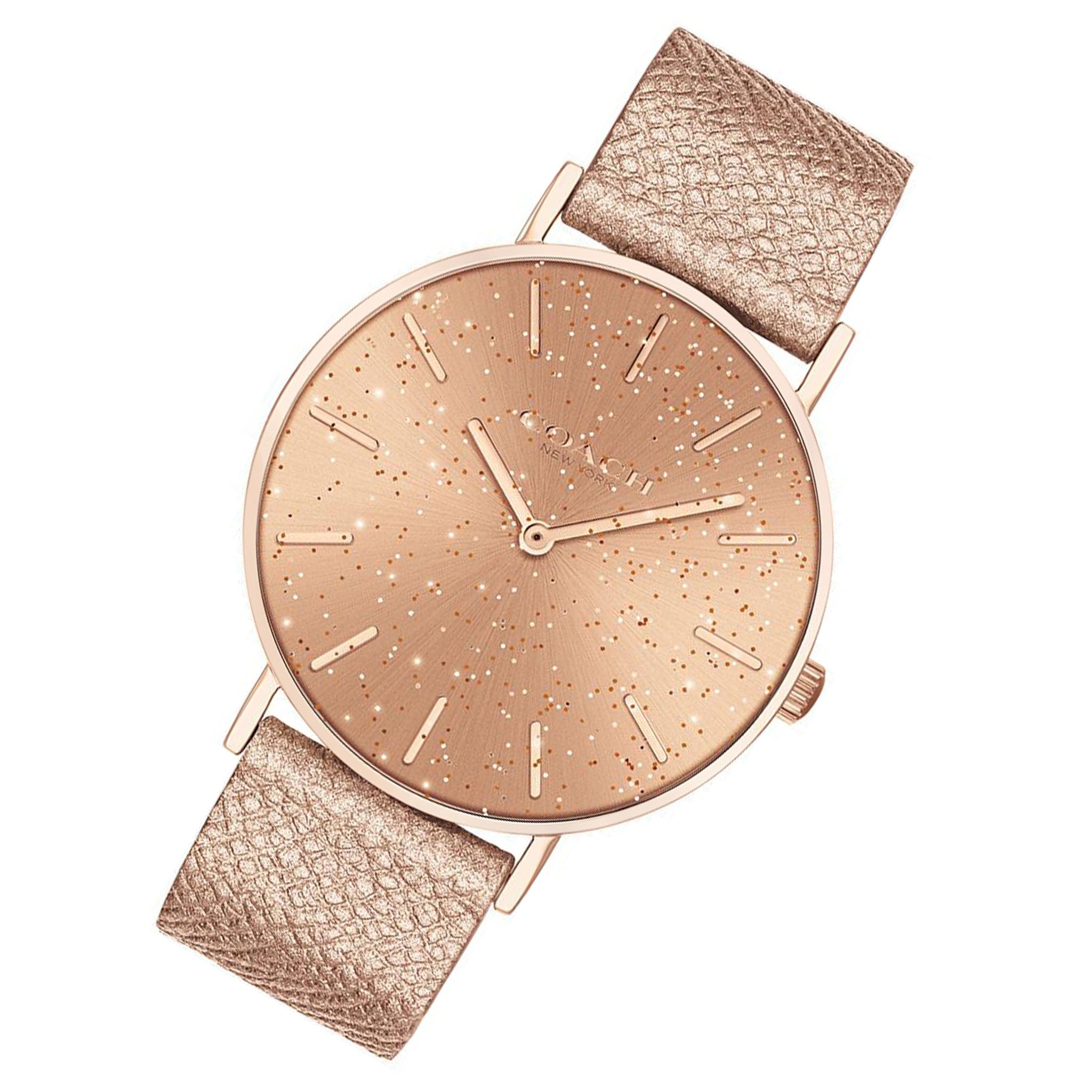 Coach Perry Metallic Blush Leather Ladies Watch - 14503322