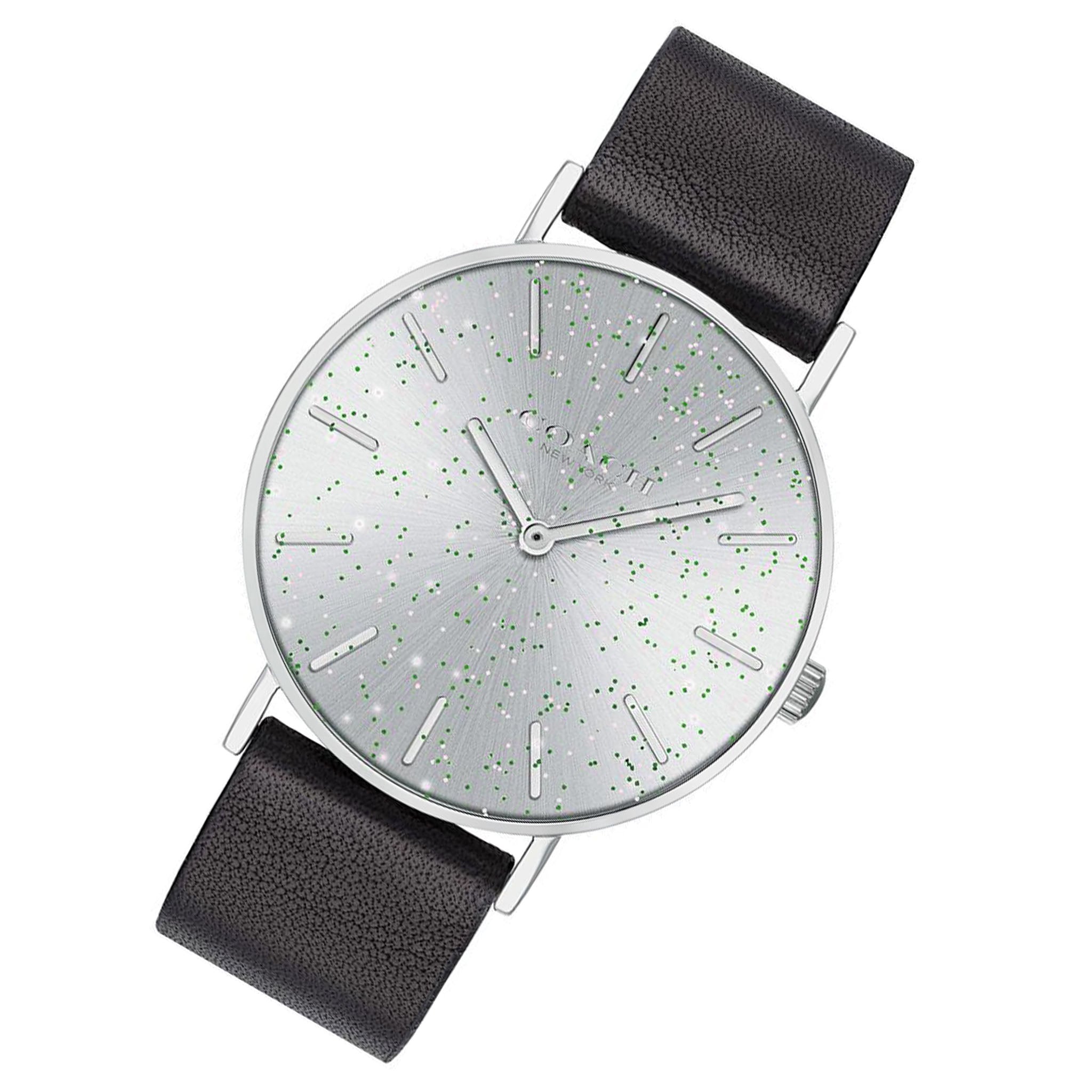 Coach Perry Black Leather Ladies Watch - 14503324