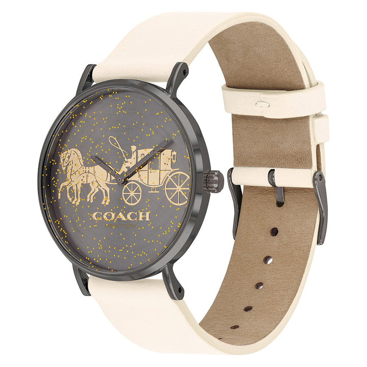 Coach Perry Chalk Leather Ladies Watch - 14503327