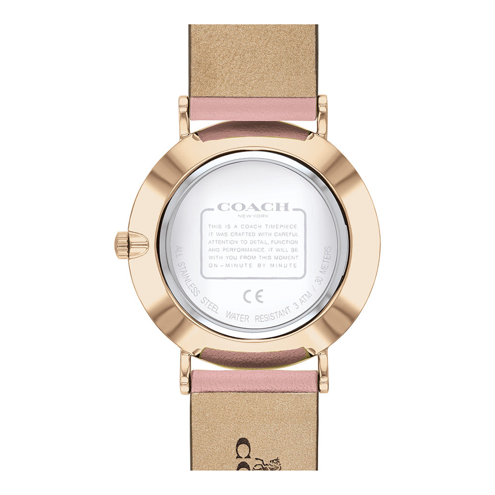 Coach Perry Pink Leather Ladies Watch - 14503332
