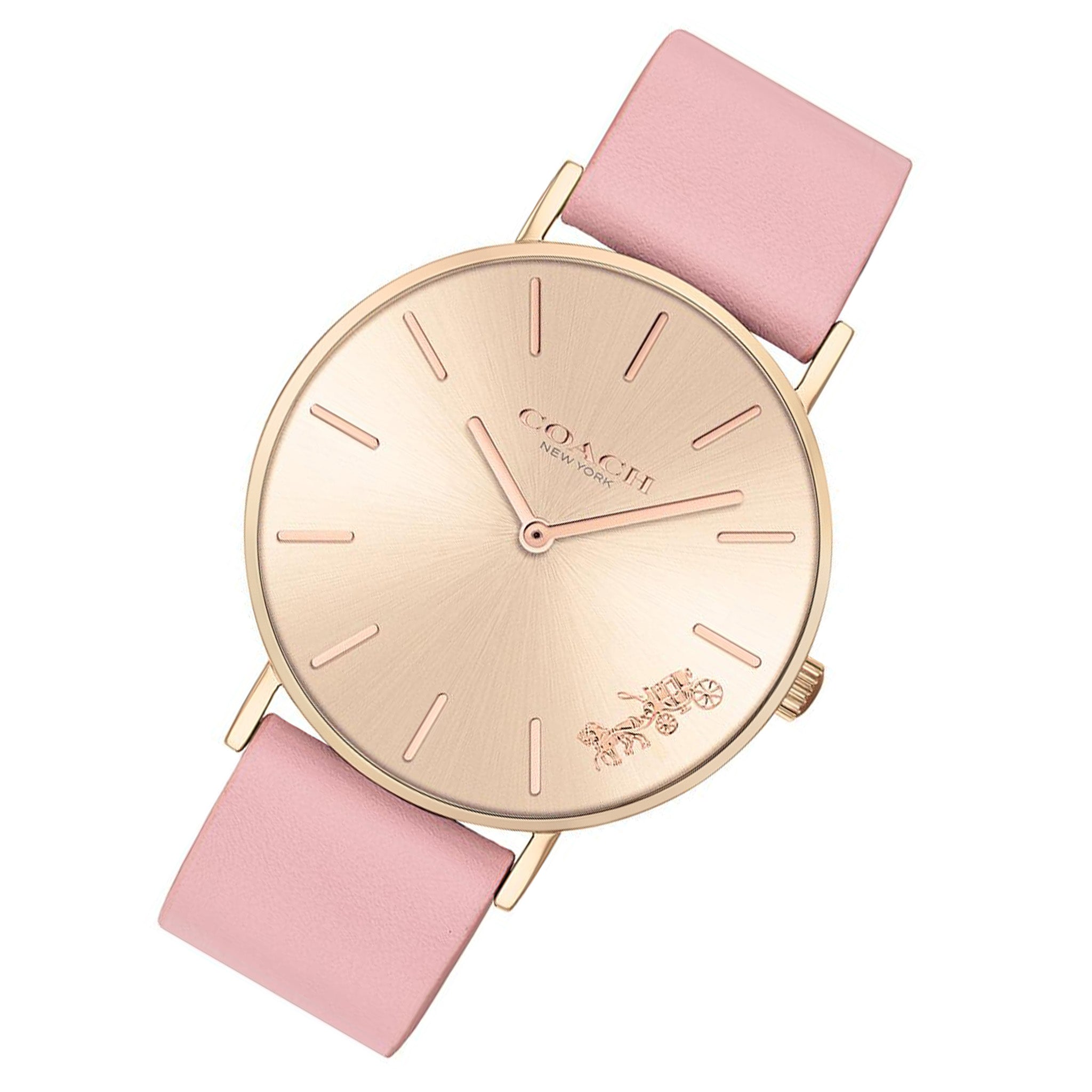 Coach Perry Pink Leather Ladies Watch - 14503332