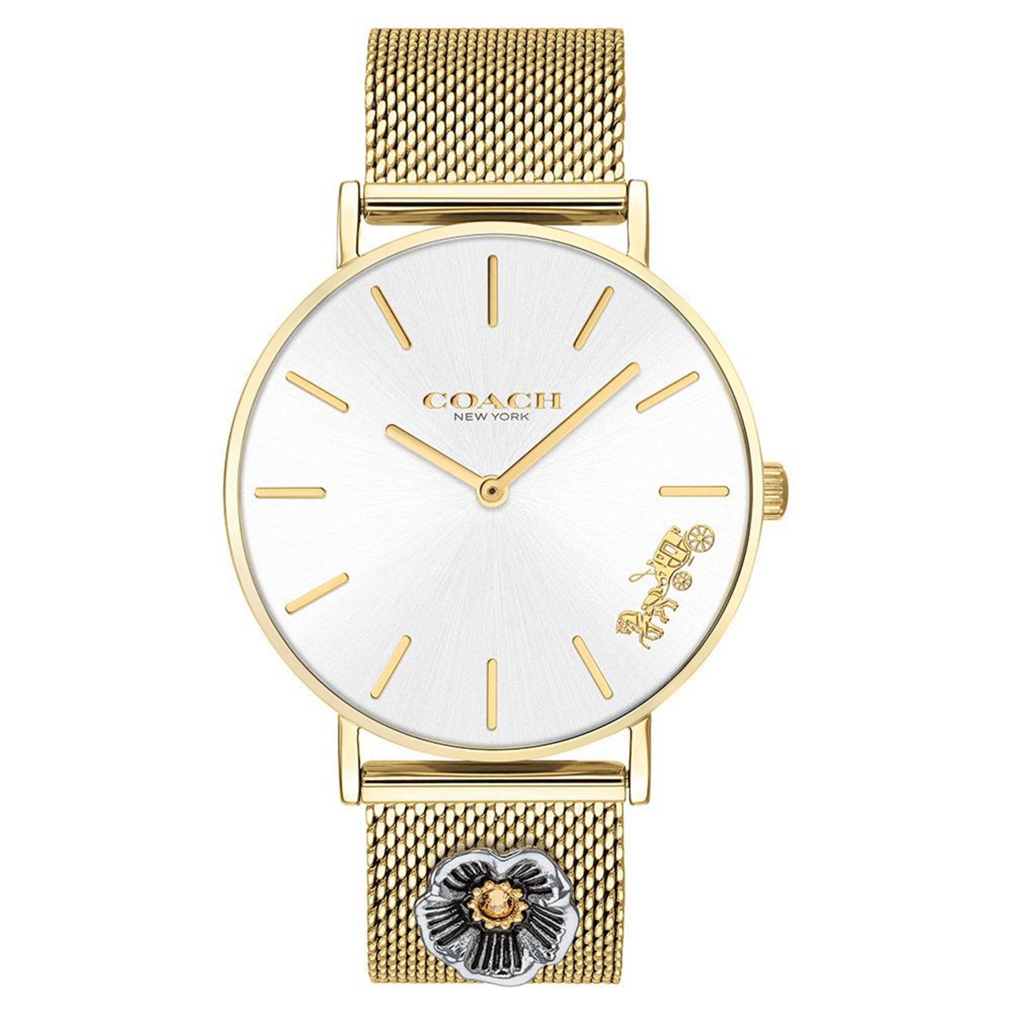 Coach Perry Gold Mesh Ladies Watch - 14503337
