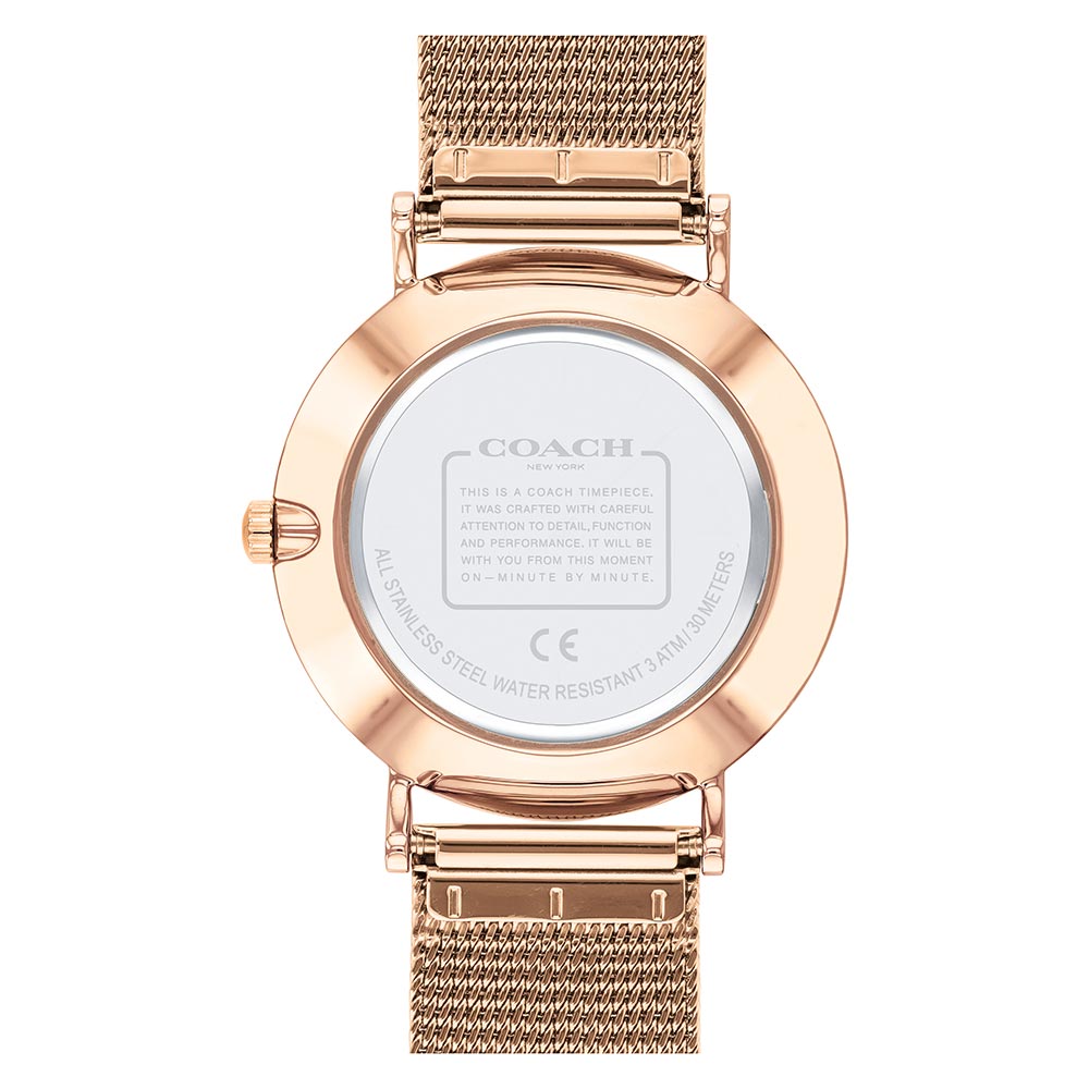 Coach Perry Rose Gold Mesh Ladies Watch - 14503343