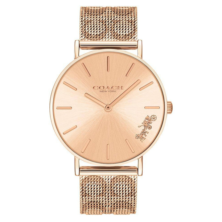 Coach Perry Rose Gold Mesh Ladies Watch - 14503343