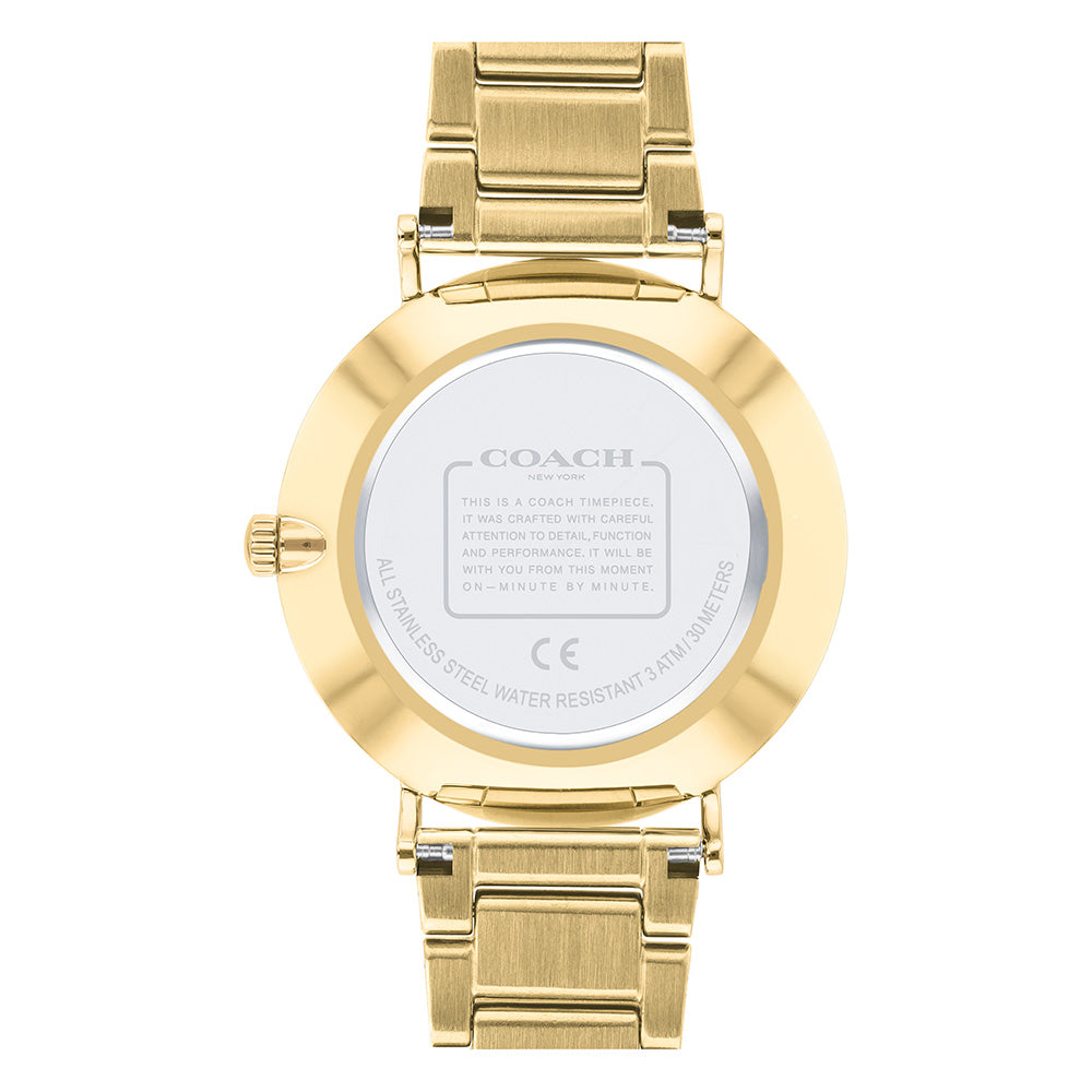 Coach Perry Gold Steel Ladies Watch - 14503345