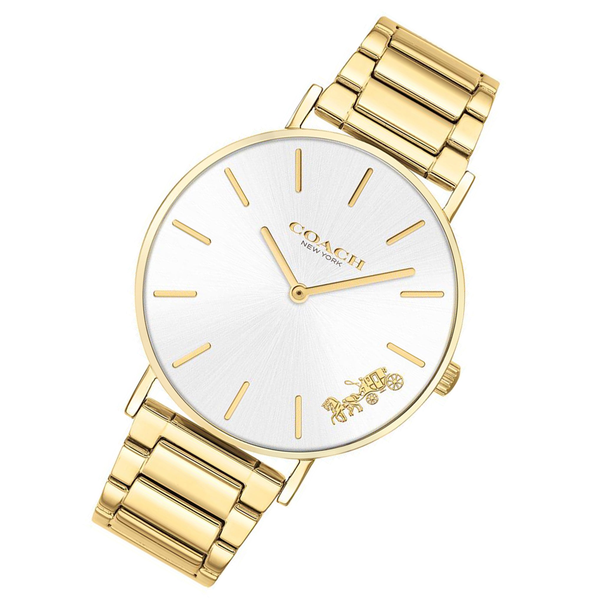Coach Perry Gold Steel Ladies Watch - 14503345