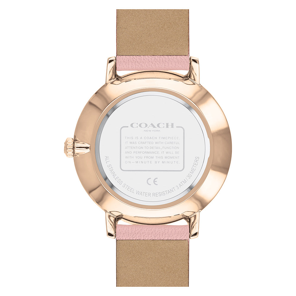 Coach Audrey Pink Leather Ladies Slim Watch - 14503350