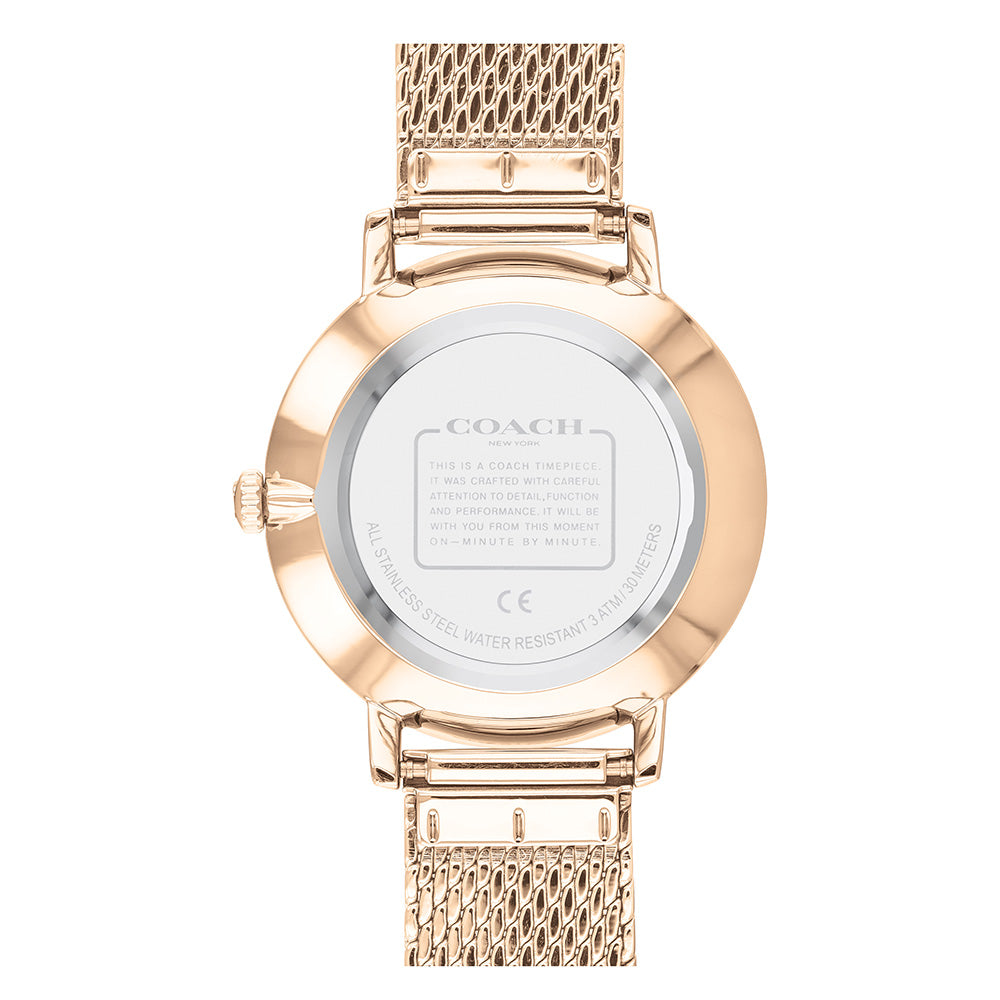 Coach Audrey Carnation Gold Mesh Ladies Slim Watch - 14503360