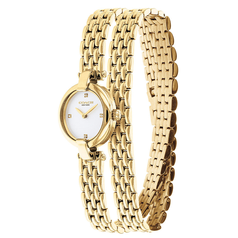 Coach Chrystie Gold Steel Ladies Watch - 14503393