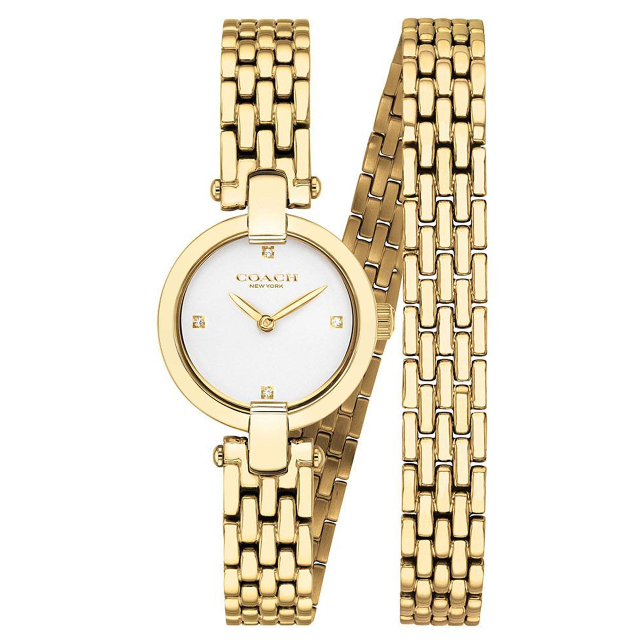 Coach Chrystie Gold Steel Ladies Watch - 14503393