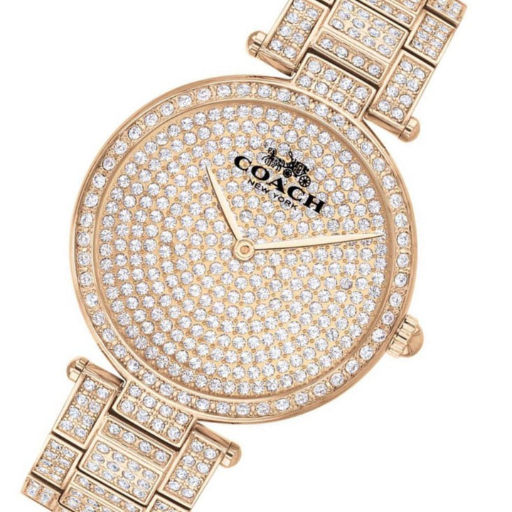 Coach Park Carnation Gold Steel with Crystals Ladies Watch - 14503428