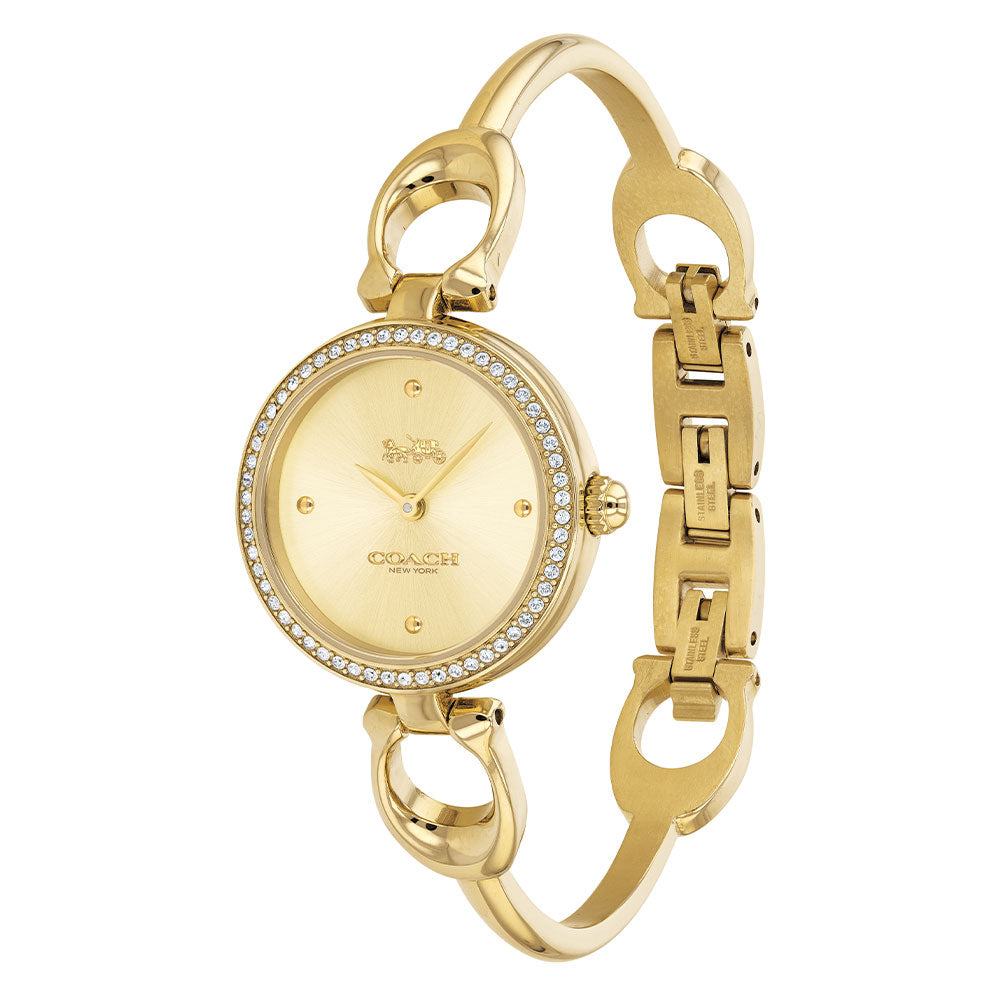 Coach Park Signature C Gold Steel Bangle Ladies Watch - 14503446