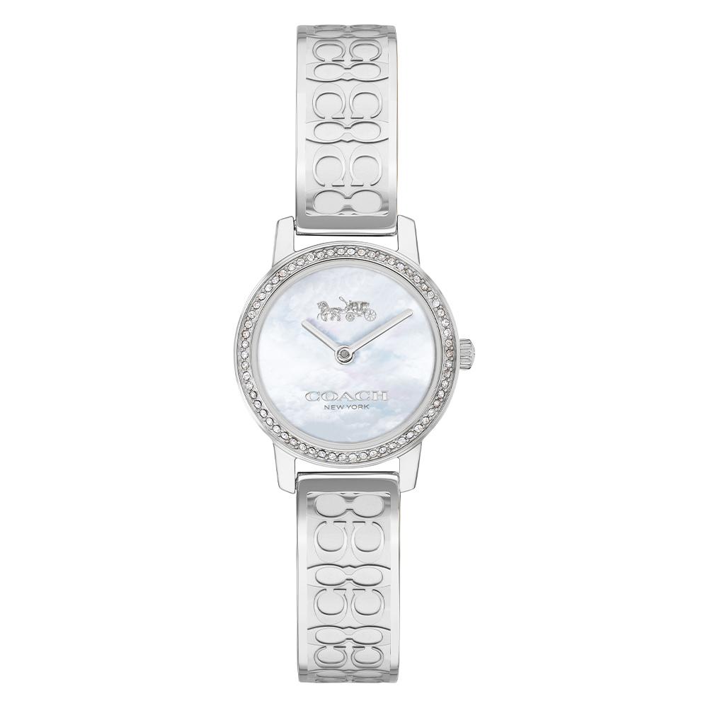 Coach Signature C Silver Steel with Swarovski Crystals Ladies Watch - 14503496