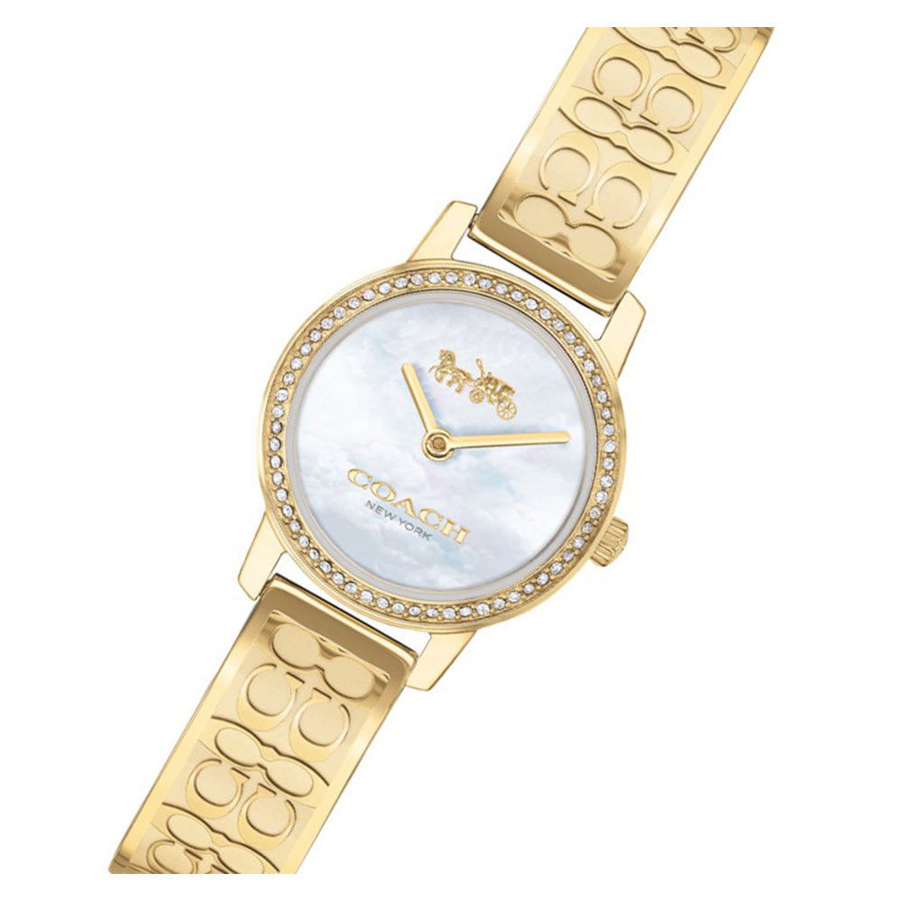 Coach Signature C Gold Steel with Crystals Ladies Watch - 14503497