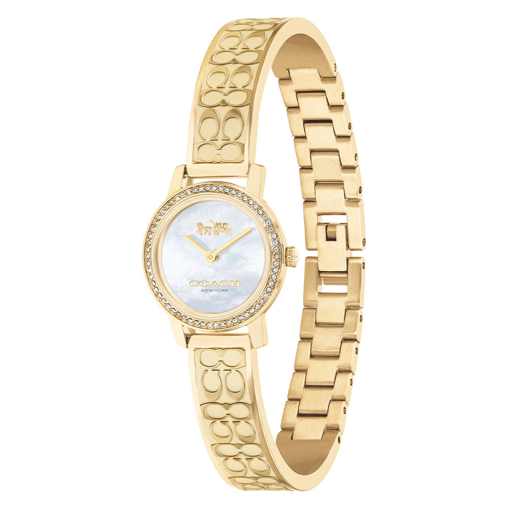 Coach Signature C Gold Steel with Crystals Ladies Watch - 14503497