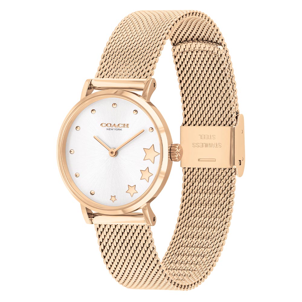 Coach Perry Rose Gold Mesh Ladies Watch - 14503520