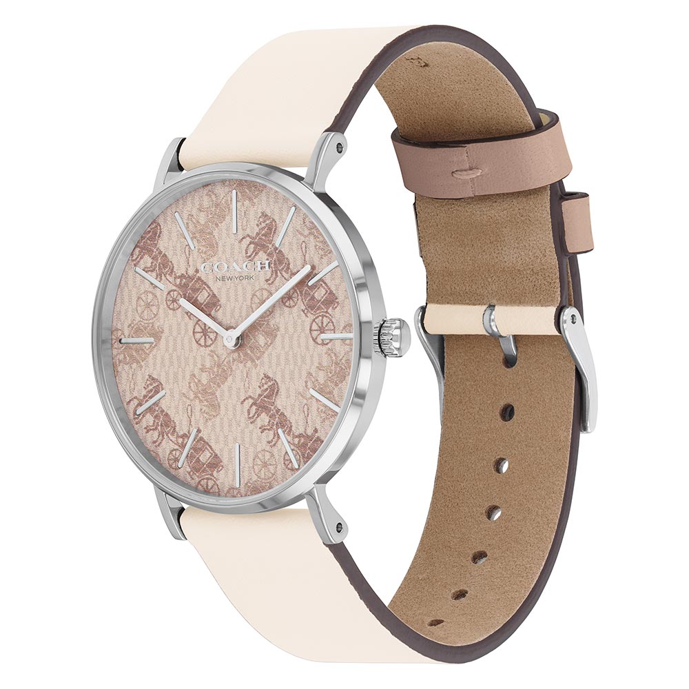 Coach Perry Chalk Leather Ladies Watch - 14503553