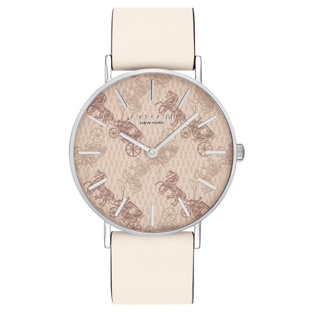 Coach Perry Chalk Leather Ladies Watch - 14503553