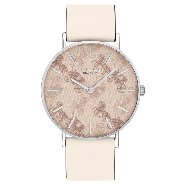 Coach Perry Chalk Leather Ladies Watch - 14503553