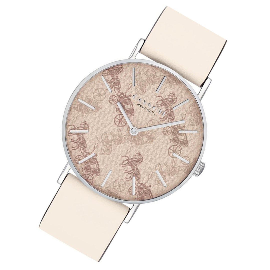 Coach Perry Chalk Leather Ladies Watch - 14503553