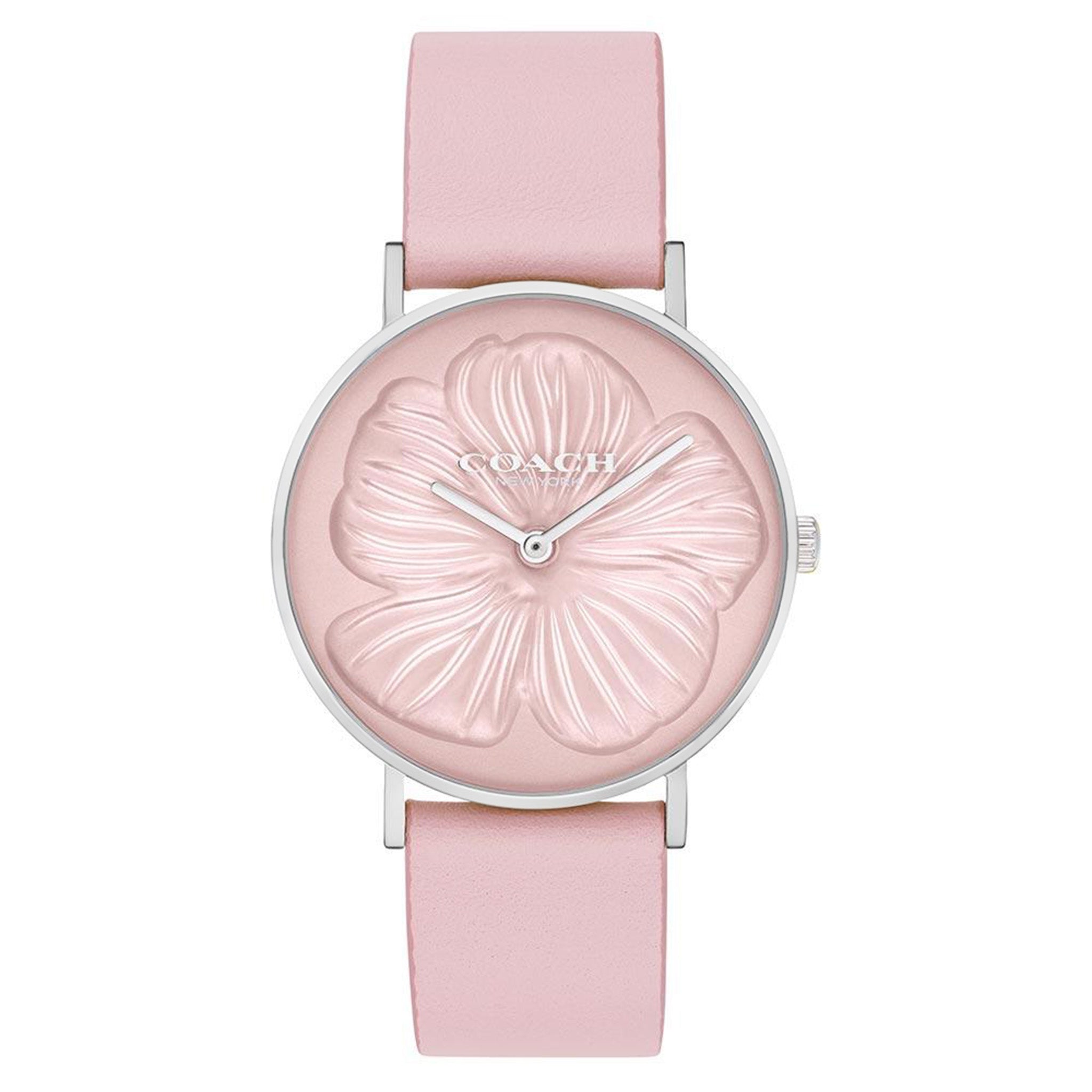 Coach Perry Pink Leather Women's Watch - 14503555