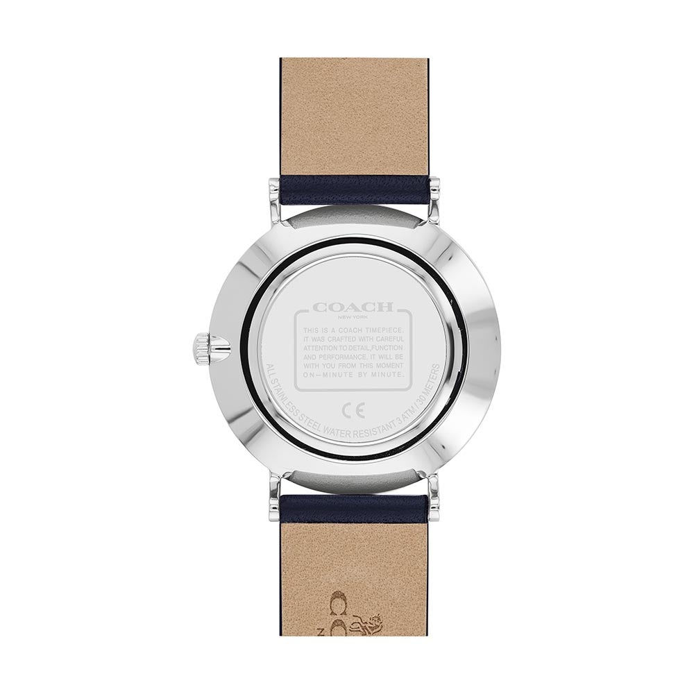 Coach Perry Classic Navy Leather Ladies Watch - 14503557