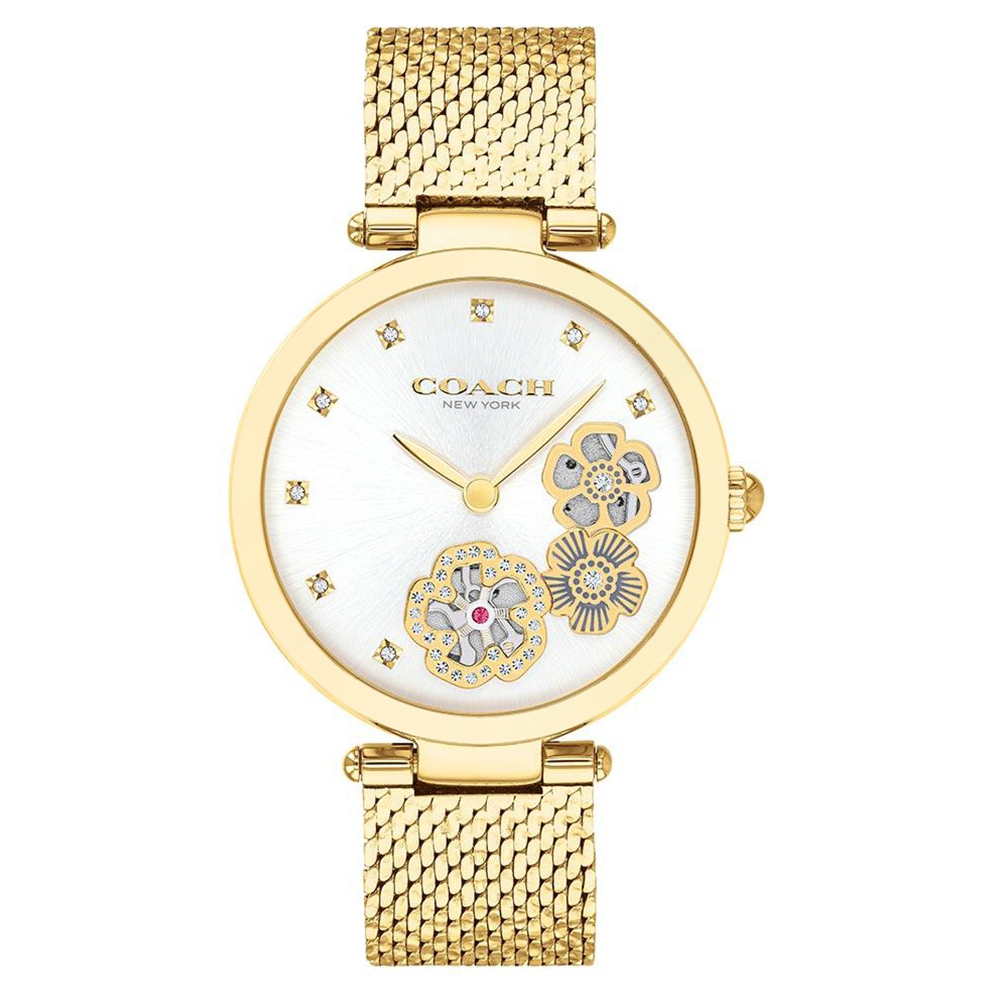 Coach Park Gold Steel Ladies Multi-function Watch - 14503568