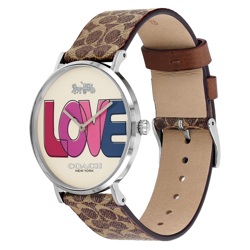 Coach Perry Brown Leather Ladies Watch - 14503570