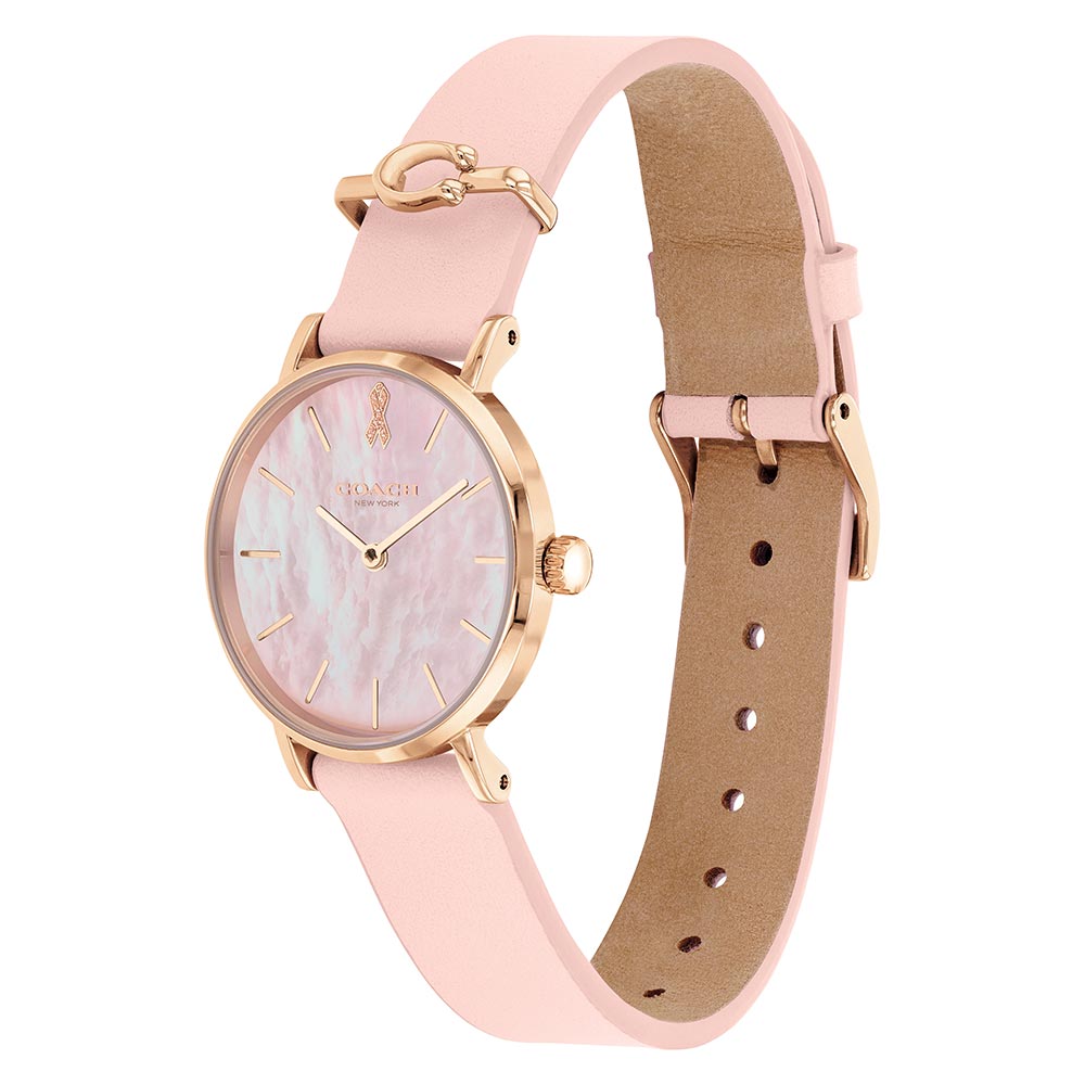 Coach Perry Pink Leather Women's Watch - 14503628