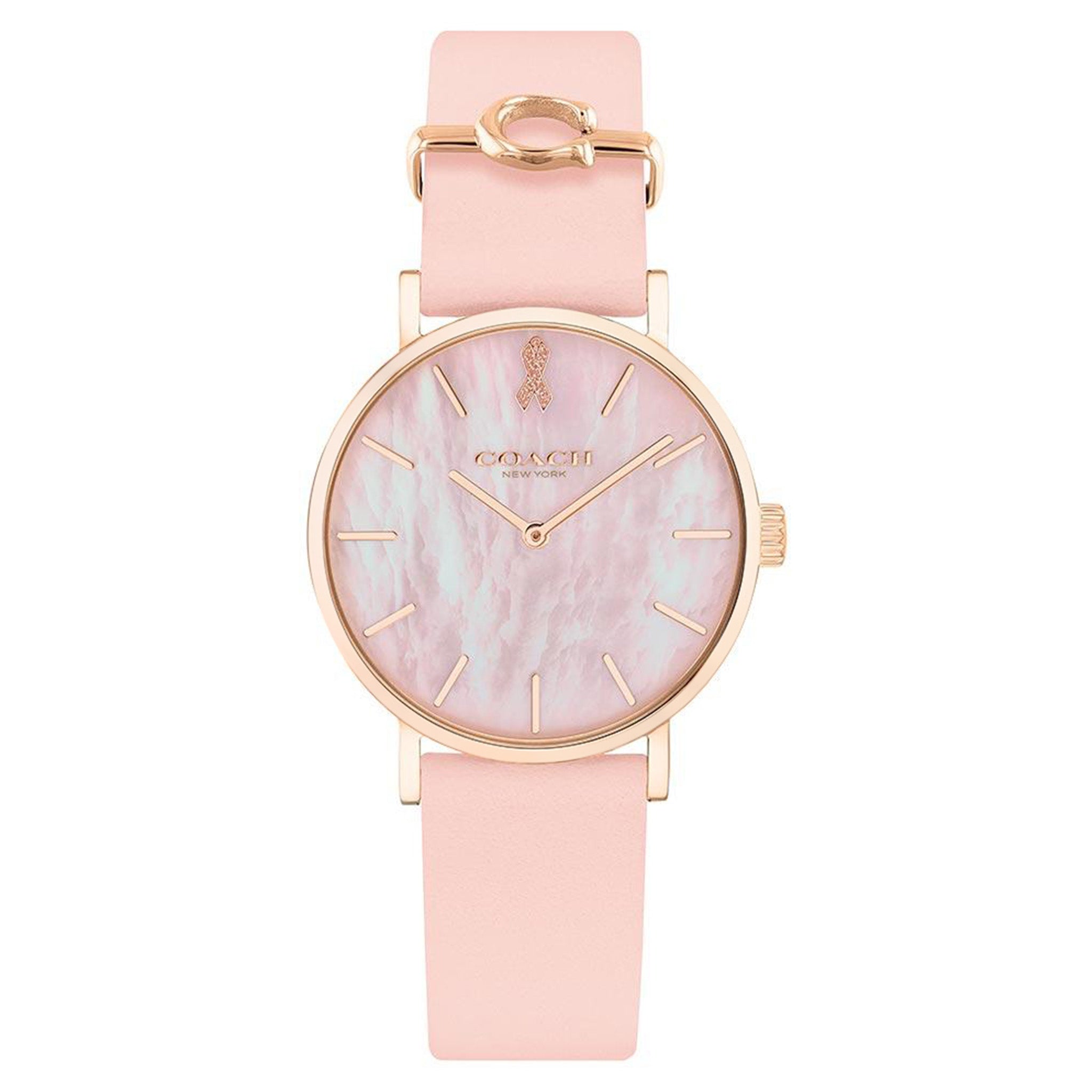 Coach Perry Pink Leather Women's Watch - 14503628