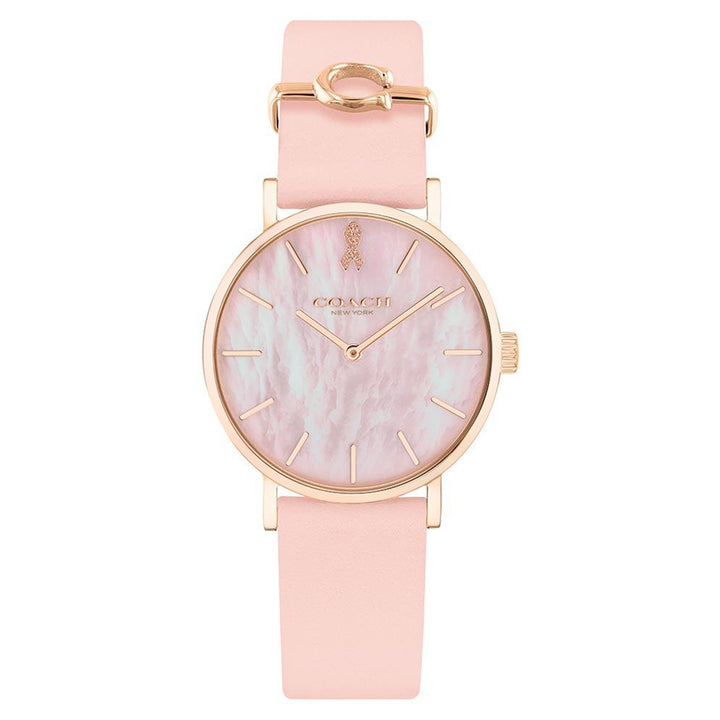 Coach Perry Pink Leather Women's Watch - 14503628