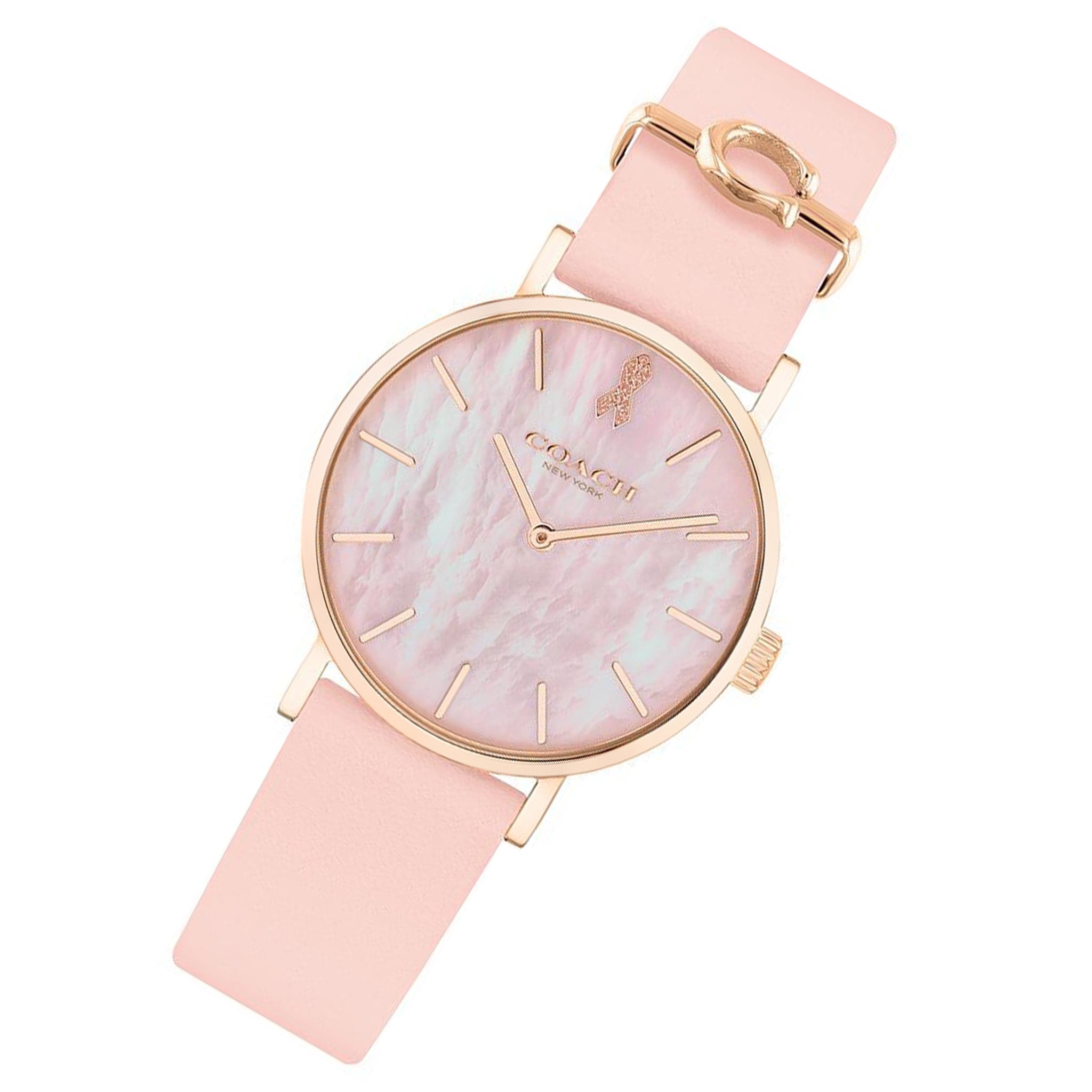 Coach Perry Pink Leather Women's Watch - 14503628